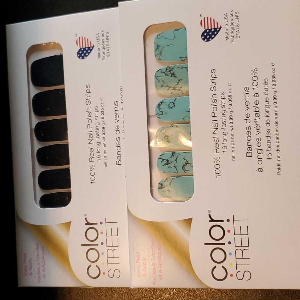 Color Street 2 Packs one Mojave Turquoise and one Midnight in Manhattan